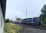 The 4109 leads Train # 1023 past the Lackawanna Boonton freight house 